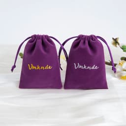 100Pcs Personalized Logo Velvet Bag 10x15cm Suede Drawstring Pouches Pockets Wedding Jewelry Earrings Ring Gift Organizer Sack