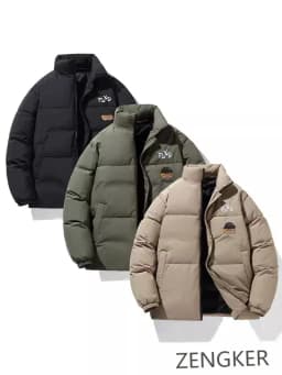 Men's autumn winter plus size warm stand collar thickened warm loose casual new style outerwear down jacket 180kg 11xl