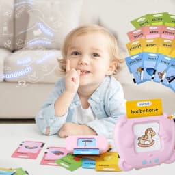 Talking Flash Cards for Toddlers Montessori Early Educational Learning Machine Flashcards Speech Therapy Toys for Kids Boy Girls