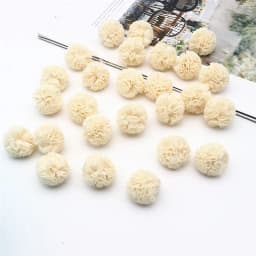 30-60 Pcs 2.5 Cm Lace Gauze Elastic Flower Ball DIY Craft Supplies Headwear Jewelry DIY Pendant Material Yarn Ball Pompons
