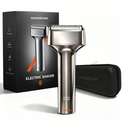 MAXGROOM 3 Floating Blade Electric Shaver IPX7 Waterproof Wet Dry Use Rechargeable LED Display Beard Razor for Men Travel