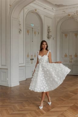 Customized Wedding Dress Lace Flowers Spaghetti Strap A-Line robes de soirée Knee-Length Valentines Day Evening Dresses Gowns