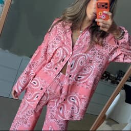 Printing Shirt Two Piece Set Full Sleeves Single Breasted Blouse Pants Casual Vacation Outfit for Women