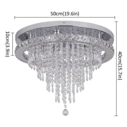 Modern K9 Luxury Crystal Ceiling Lamp Smart Led Living Dining Room Pendant Light Chandelier Remote Control Hanging Decor Luminai