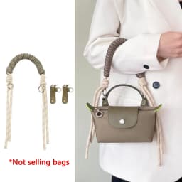 Cow Leather Bag Shoulder Strap Replacement Crossbody Adjustable Conversion Kit Fit for Longchamp Mini Pouch