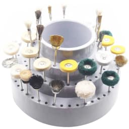 Large-sized Grey Plastic Rotatable Storage Box with 116 Holes, Plastic Tool Box for Drill Bits, Drill Needles, Grinding Heads an