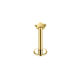 ZS 1PC 16G Rose Gold Plated Helix Piercing Earring Zircon Lip Stud Star Moon Labret Piercing Jewelry Crystal Lip Body Jewelry