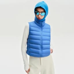 `BOSIDENG Women's Down Vest Sleeveless Puffer Jacket Lightweight Stand Collar Winter Warm Gilet Casual Outerwear`