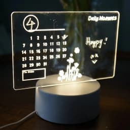 GGbingo Handwritten Message Board LED Night Light USB Rechargeable Warm Light Girlfriend Gift Home Decor Rewritable Note Lamp