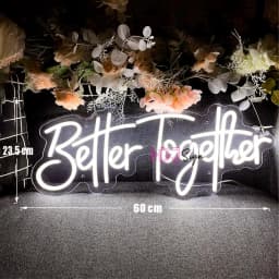 60cm Wedding Neon Led Sign Large Size Neon LED Sign Wedding Decor Room Neon Lights Birthday Party Decor Wall Hanging Sign