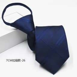 New 7cm Mens Tie Pre-tied Easy Wear Neck Tie Business Wedding Zipper Lazy Pre-tied Korean Style Striped Plaid Solid Necktie