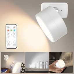 Magnetic LED Wall Light Night Dimmable Magnetic Picture Lights 360° Rotation Touch Remote Control Cabinet Spotlight Night Lamp