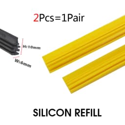 2pcs 6mm Silica Gel Silicon Refill Strips Car Wiper Blades Silicon/Rubber Bands for Wipers for Frameless Wipers 26" 28" 30" 32"
