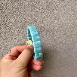 2026 AAA Grade Natural Larimar/Copper Pectolite Bead 10x14mm Bracelet Dominicana Genuine Larimar Gemstone Bangle Woman Wholesale