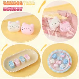 Taba Squishy Kit Handmade Accessories with 50Ml A and 50Ml B Liquid Gel Rabbit Cat Silicone Mold Tools DIY Cute Cartoon Animals