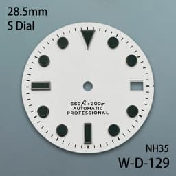 28.5mm S Logo SUB Dial Fit NH35/NH36/4R/7S Movement Black/White High Quality Sunray Dial Watch Accessories