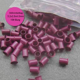 500 Units Flared Copper Micro Beads Hair Extensions 3.2x2.8x4.0mm Micro Ring Bead Caps Hair Extension Beads Rings for Hair