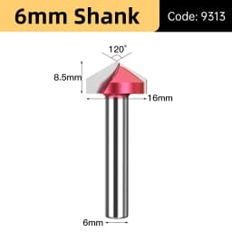 HUHAO 6mm Shank V Shape Wood Router Bit 60 90 120 150 Degrees 3D Engraving Bit Carbide End Mill for Wood MDF Cutting Slotting