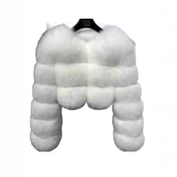 Women Faux Fox Fur Coat Solid Short Jacket V Neck Solid Long Sleeve Thick Warm Fur Office Lady Elegant Casual 2026 Autumn Winter