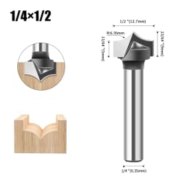 1/4 Inch 1/2 Inch Shank 6mm 12mm Shank Bottom Milling Cutter Slotting Cutter Engraving Machine Bottom Cleaning Router Bit