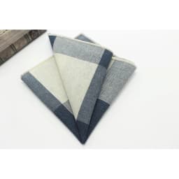 24CM Striped Brown Pocket Square British Style Cotton Linen Handkerchief Casual Plaid Cravat Tuxedo Hanky Suit Shirt Neckwear