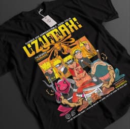 2026 New Naruto Uzumaki Sasuke Anime Printed T-shirt Summer Men's Pure Cotton Neutral Casual Family Set Short Sleeved T-shirt