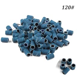 1000pcs Nail Sanding Bands Nail Drill Bit Caps Accessories for Manicure Gel Polish Removing Manicure Tool 80# 120# 180# 240# Set