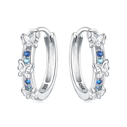 Orstarry S925 Sterling Silver Colorful Wavy Earrings Versatile Hoop Earrings For Women Jewelry Original Party Gifts