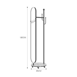 Full-Length Mirror Affordable Luxury Style Dressing Mirror Coat Rack Rotating