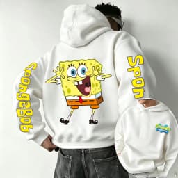 Happy SpongeBob SquarePants Cartoon Anime 2026 New Spring and Autumn Fashion Hoodies for Men and Women