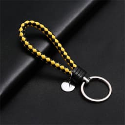 PU Leather Braided Woven Rope Wristlet Keychain Strap For Men Women Quality DIY Key Chains Bag Car Key Ring Jewelry Accessories