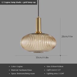 Glass Pendant Lights E27 Smoke Gray For Kitchen Restaurant Dining Table Living Room Bar Front Home Decor Hanging Lights