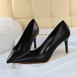 Plus Size 34-43 Woman Classic Concise 7.5cm 10.5cm High Heels Lady Elegant Colorful Pumps Scarpins Yellow Mid Low Heels Shoes