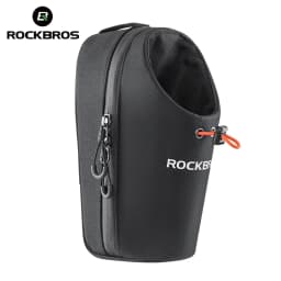 ROCKBROS Bicycle Front Bag 1.5L Water Bottle Bag Folding Bike Handlebar Bag MTB Road Riding Adjustable Large-caliber Cycling Bag