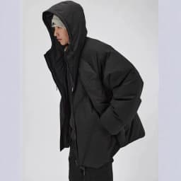 Winter Men Down Jacket New Thicken Solid Color Simple Versatile Male Coat Long Sleeve Hooded Sport Loose Casual Man Outerwear