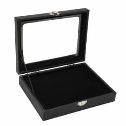 jewelry box Pin Display Case Transparent Dustproof Pin Shadow Box for Military Medal Jewelry Pin Badge Collection Black