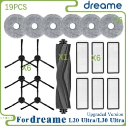 Dreame L20 Ultra/L20 Ultra Complete RLX41CE / L30 Ultra Parts Main Roller Side Brush Hepa Filter Mop Cloth Dust Bag