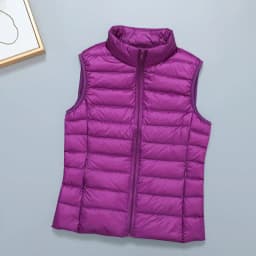 Slim Women Down Vests Spring Autumn Ultra Light Coat Sleeveless Duck Down Coat Stand-up Collar Waistcoat Portable Vest Female