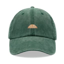1pc Croissant Printing Retro Baseball Caps for Men,outdoor Leisure Washed Adjustable Dad Hat Faded Sports Sun Tralve Dailywear