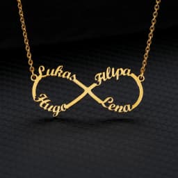 Custom Heart Names Infinity Necklaces For Women Men Stainless Steel Customized Necklace Pendant Personalized Chain Jewelry Gift