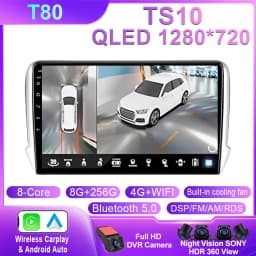 Android Car For Peugeot 2008 208 2012 - 2018 Multimedia Player Navigation GPS Carplay QLED Touch Screen Auto Stereo WIFI No 2din