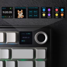 EPOMAKER X AULA F75 MAX Compact 75% ANSI Layout Wired/Bluetooth/2.4GHz Wireless Mechanical Keyboard with TFT Screen and a Knob
