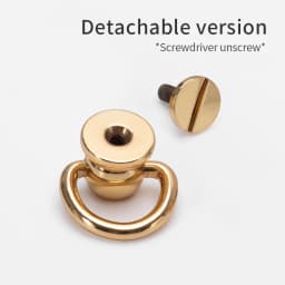 CRAZYSMITH Round Head Swivel Rivet Leather Rivet with Pull Ring Leather Craft Screw Rivets Metal Handmade DIY Crafts Accessory