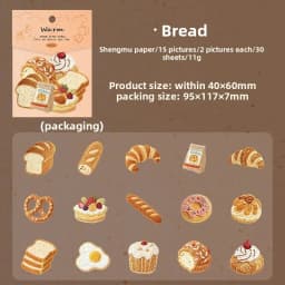 30pcs Creative Embossed Sweet Little Things Stickers for Card Photo Frame Decor Scrapbook Collage Handmade Materials
