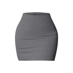 Women Seamless Solid Color Hip Wrap Skirt Tummy Control Anti Chafing Yoga Skirt Slim Fit Casual Butt Lift Fashion Mini Skirt