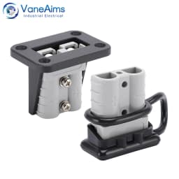 2pcs 50A Plug 2P Charging Connector 600V Quick Plug Car Battery Power Connectors Electrical Wire Cable Connectors