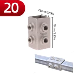 1Pcs Square Tube Connection Piece Aluminum Alloy Elbow Three-way Square Pipe Fixed Joint Storage Rack Rack