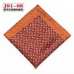 Men Pocket Square Print Real Satin Small Square Scarf Gentleman Business Suit Shirt Chest Scarf Handkerchief 24*24cm
