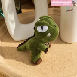 1pc cartoon green dinosaur cute shampoo headband, super cute doll head rope, dual-purpose plush delicate brooch hairpin