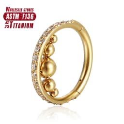 G23 Titanium Flower Nose Rings Hoop Zircon Piercing Diaphragm Tragus Cartilage Ear Perforated Clicker Ladies Lip Body Jewelry
